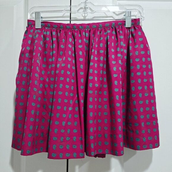 Ralph Lauren - XL/16 Girls Fuchsia Paisley Elastic Back Fully Lined Skirt EUC - Picture 1 of 6